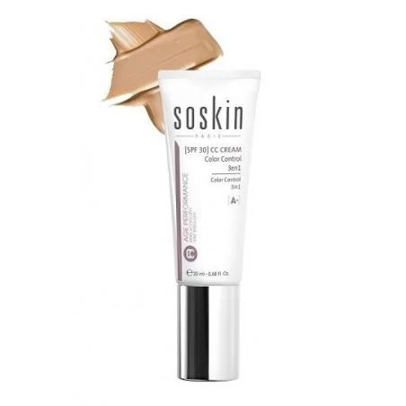 SOSKIN – CC Cream Teinte Gold Skin (02)  Corrige, hydrate, protège – Éclat et peau zéro défaut