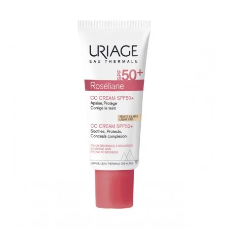 Uriage – Roséliane CC Crème SPF50+  Anti-rougeurs, protectrice, unifiante – Peaux sensibles