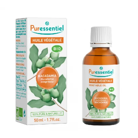 PURESSENTIEL – Huile Végétale de Macadamia Bio 50ml