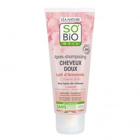 SO BIO Après-Shampooing Cheveux Doux Lait d’Amande Bio – 200 ml