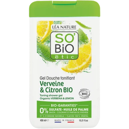 So’Bio étic – Gel Douche Verveine & Citron – 450 ml