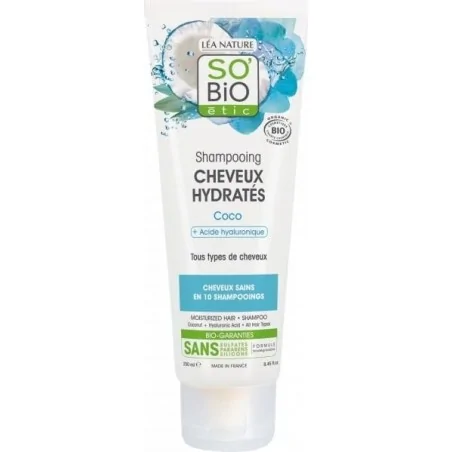 So’Bio Étic Shampooing Hydratant Coco & Acide Hyaluronique – 250 ml