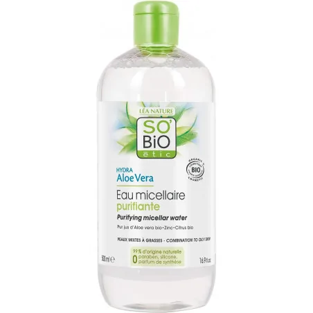 So’Bio étic Hydra Aloe Vera Eau micellaire apaisante – 500 ml