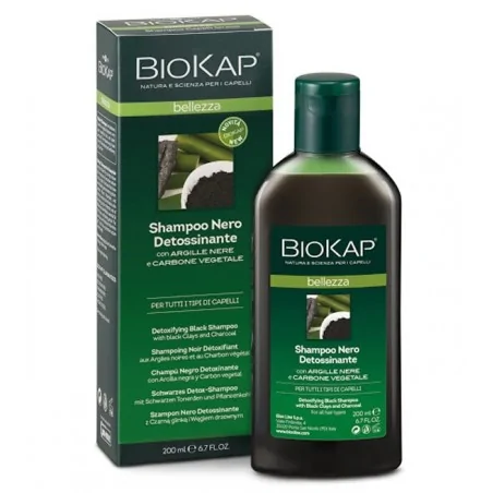 Biokap Shampoing Noir Détoxifiant Belleza – 200 ml