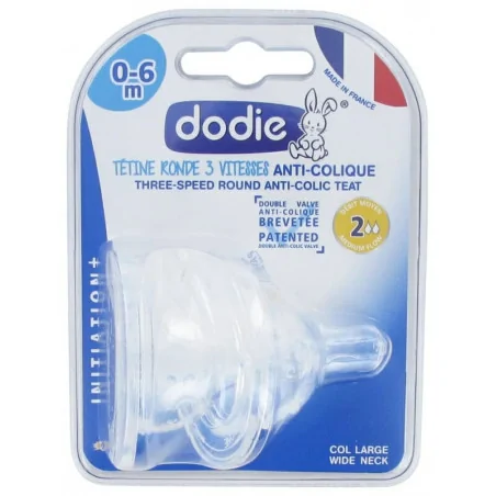 Dodie Tétine Initiation+ Anti-Colique D2 0-6M x2