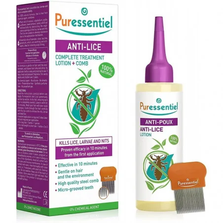 Puressentiel Lotion Anti-Poux + Peigne – 100 ml