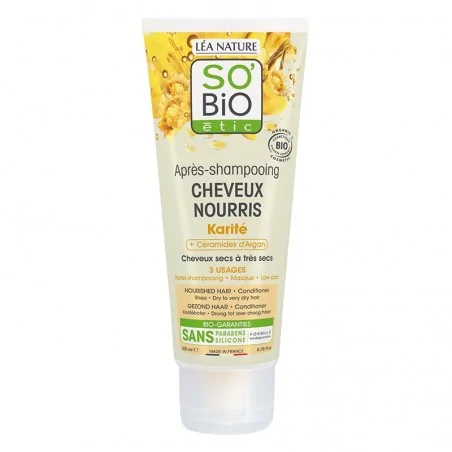 SO BIO Après-Shampooing Cheveux Nourris Karité Bio – 200 ml